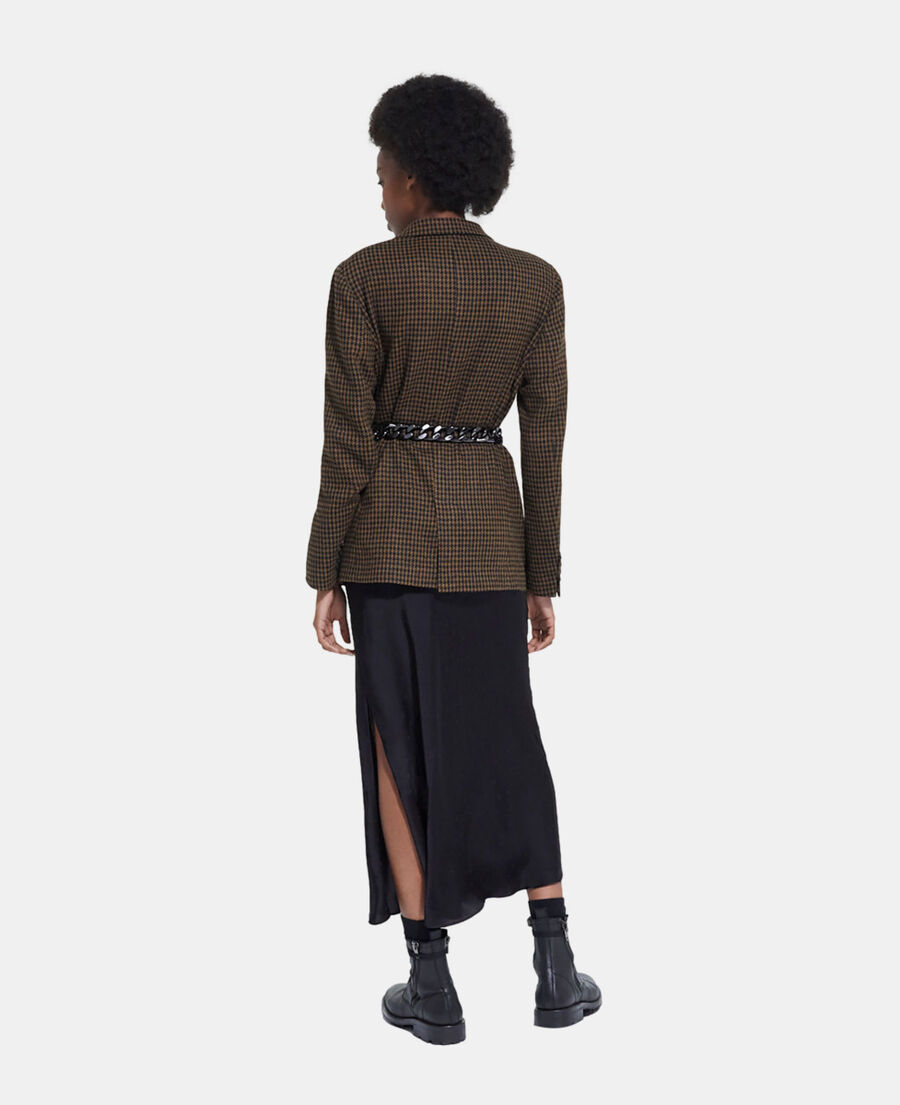 veste en laine pied-de-poule