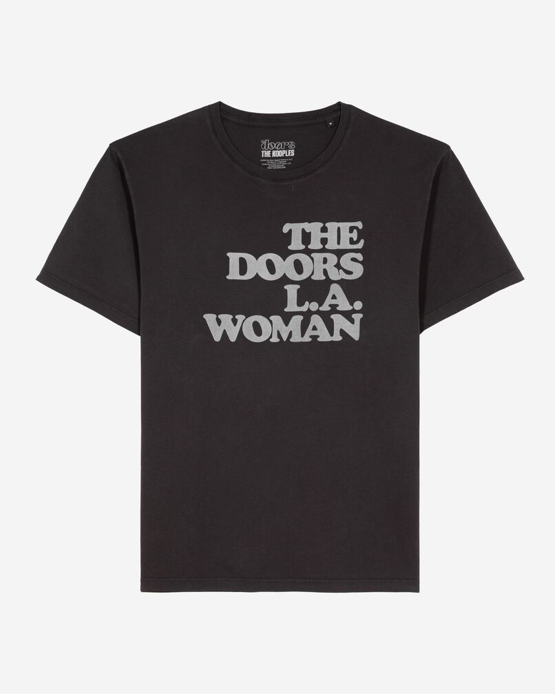 The Kooples MIXTE BLACK WASHED t-shirt the doors x the kooples noir