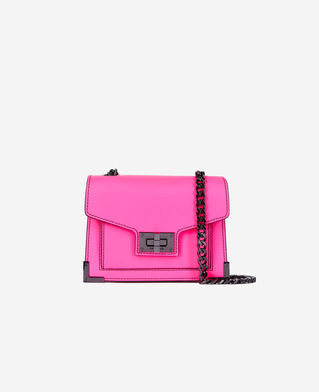 The Kooples FEMME ELECTRIC PINK sac emily nano en cuir rose