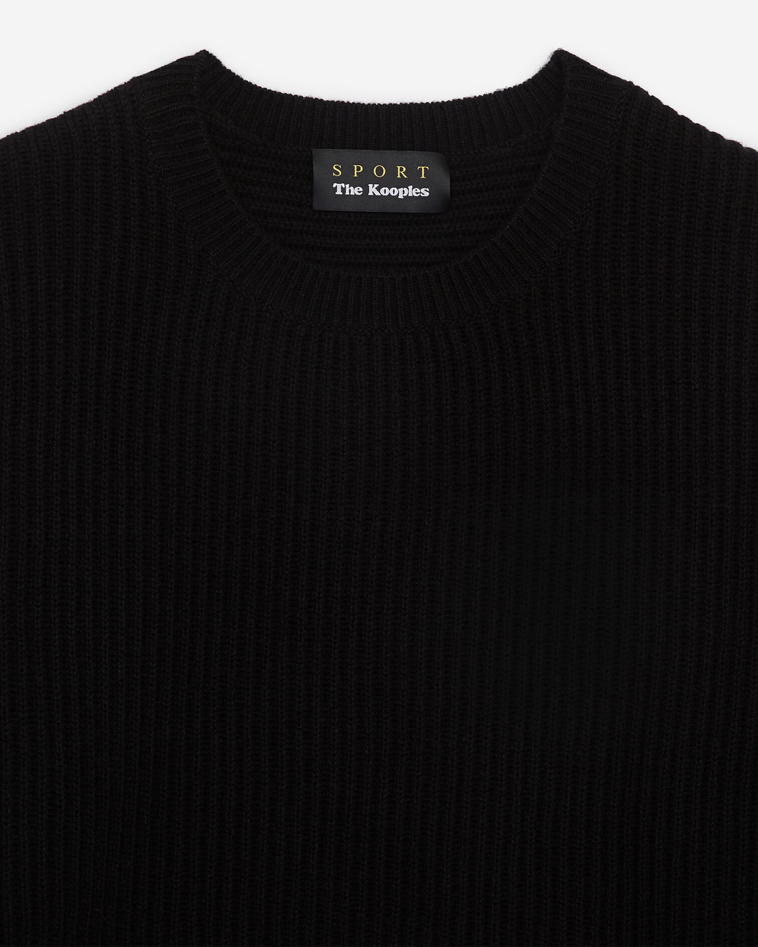 Schwarzer Pullover mit feiner Rippung, BLACK, hi-res image number null