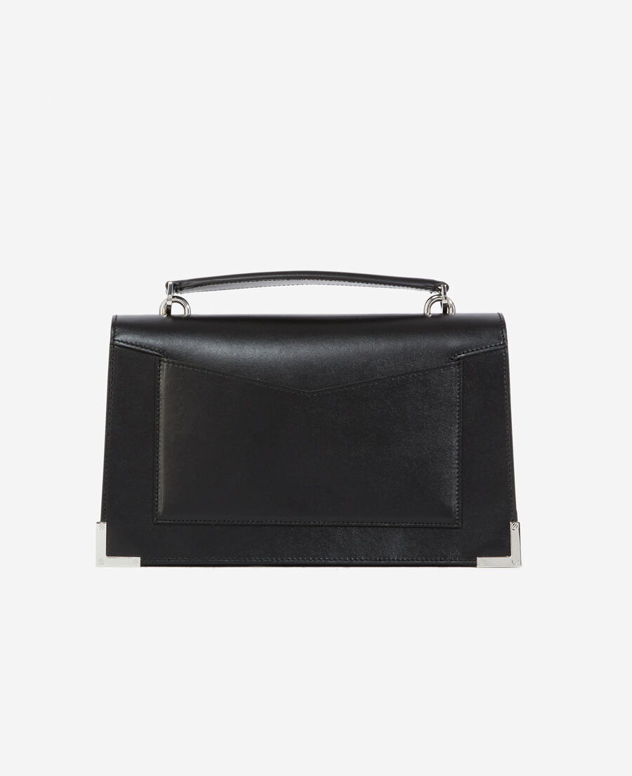 sac emily medium en cuir noir à clous