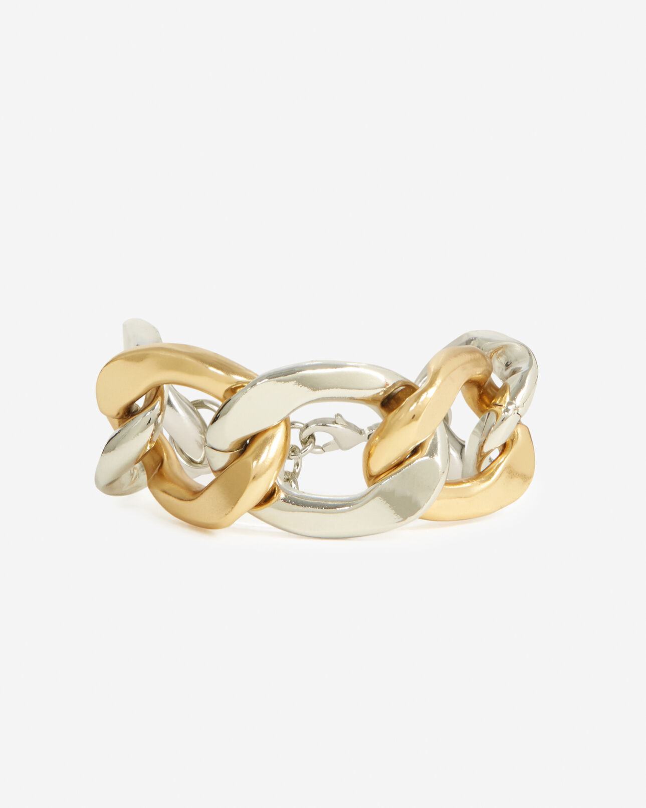The Kooples MUJER SILVER / GOLD pulsera bicolor metal eslabones gruesos