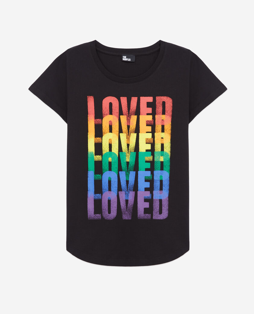 The Kooples DAMEN BLACK schwarzes t-shirt damen pride