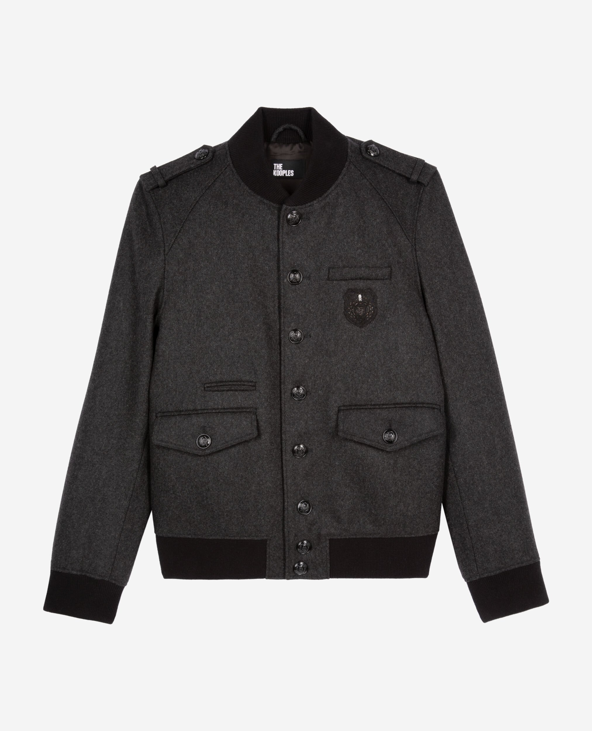 Blouson Teddy gris, DARK GREY, hi-res image number null