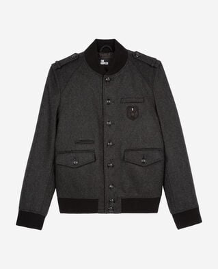 The Kooples HOMME DARK GREY blouson teddy gris