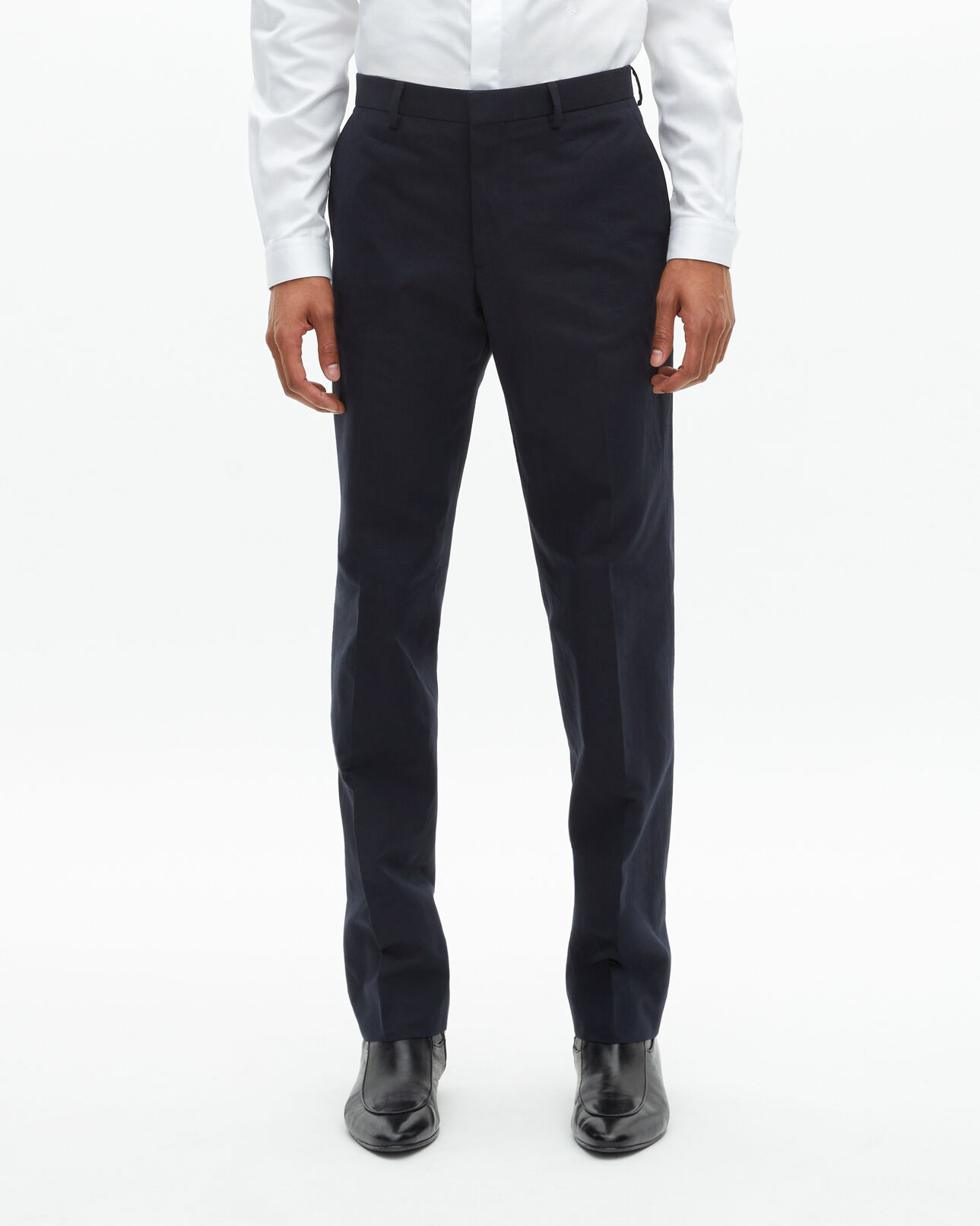 The Kooples HERREN NAVY gerade geschnittene anzughose in marineblau