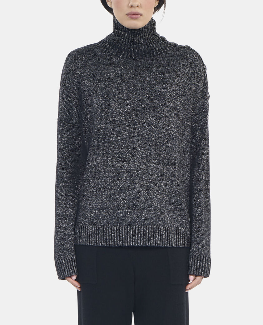 The Kooples WOMEN BLACK black wool and cashmere sweater
