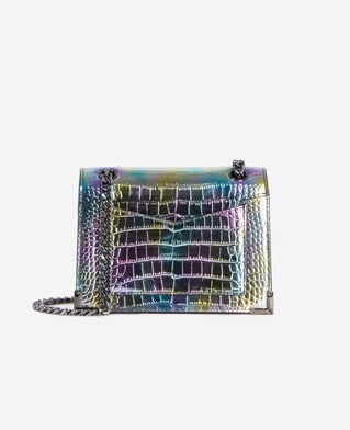 The Kooples WOMEN MULTICOLORE/BLACK emily chain bag in multicolor iridescent leather