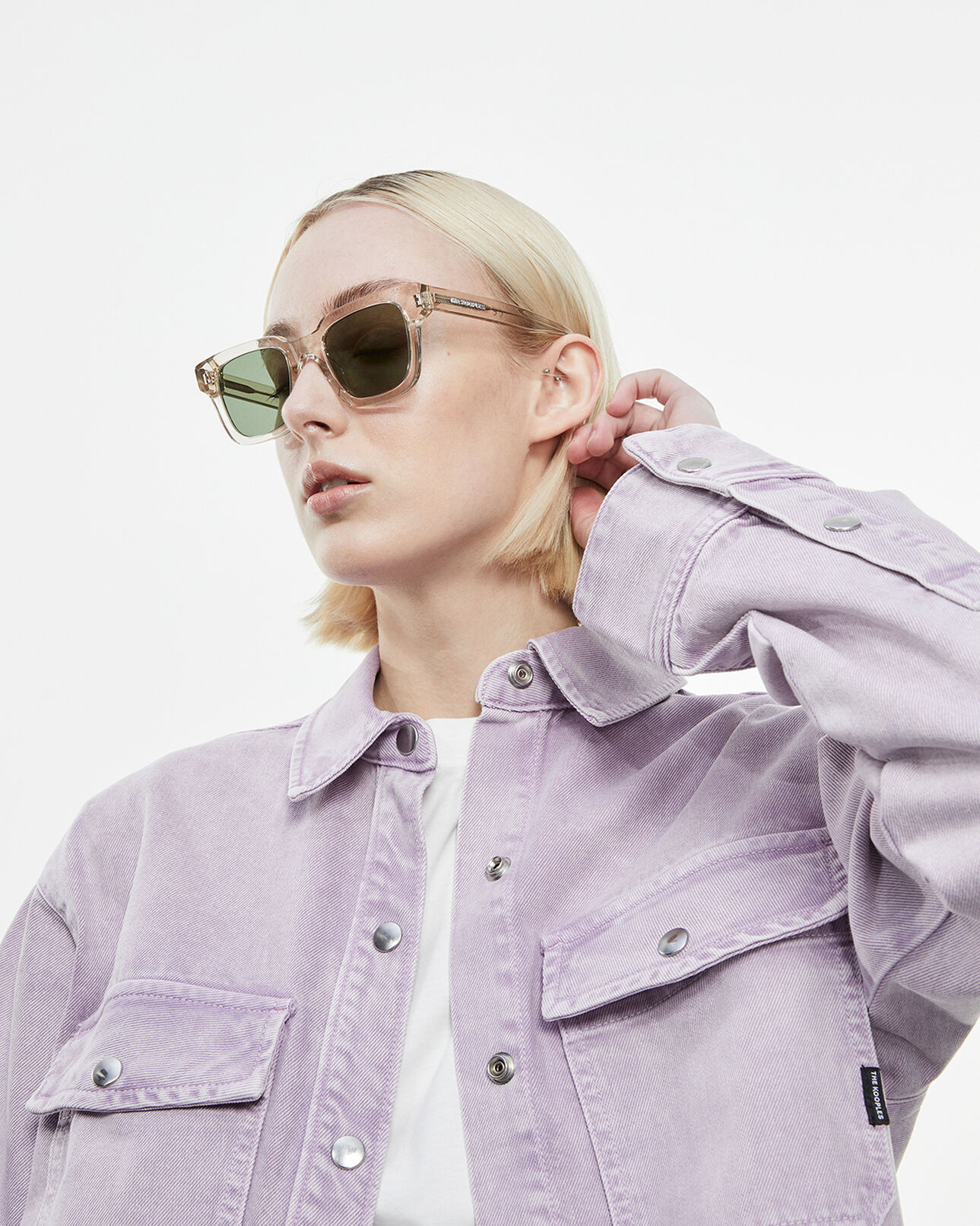 The Kooples WOMEN GREY transparent gray sunglasses