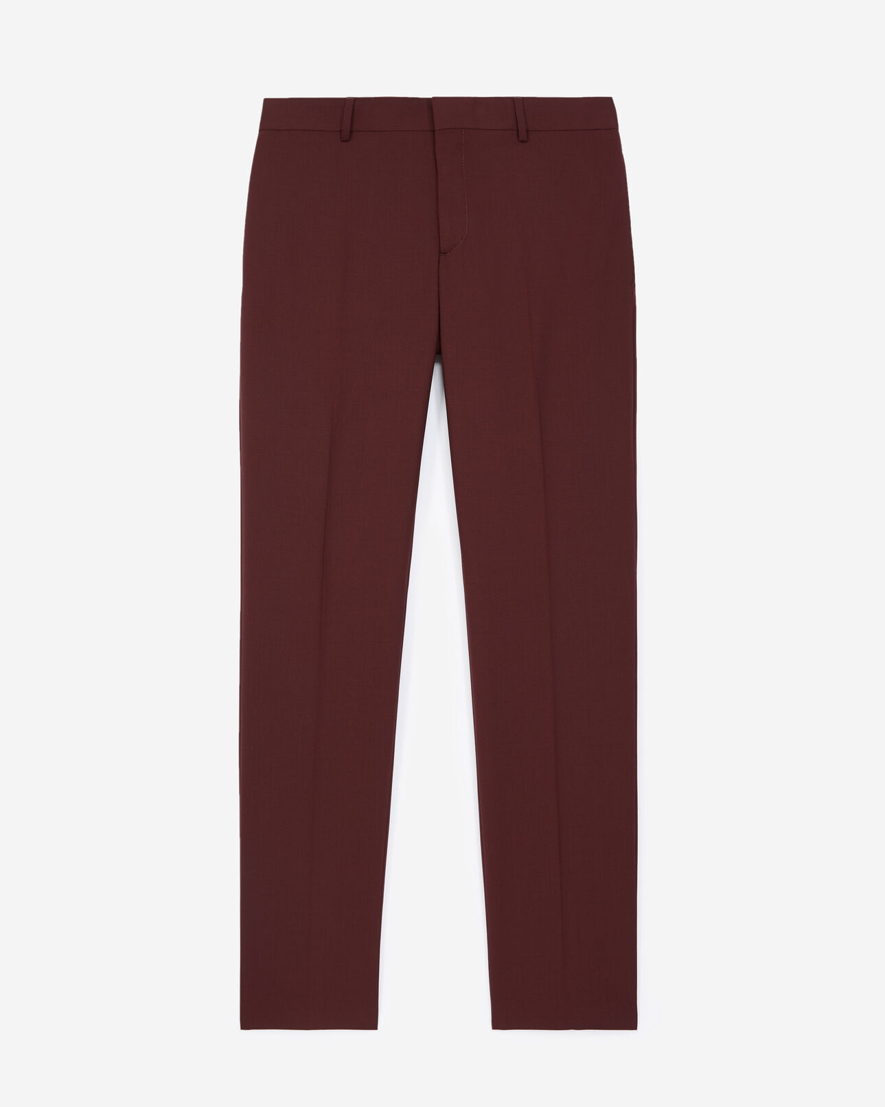 The Kooples HERREN BURGUNDY anzughose wolle bordeauxrot eng