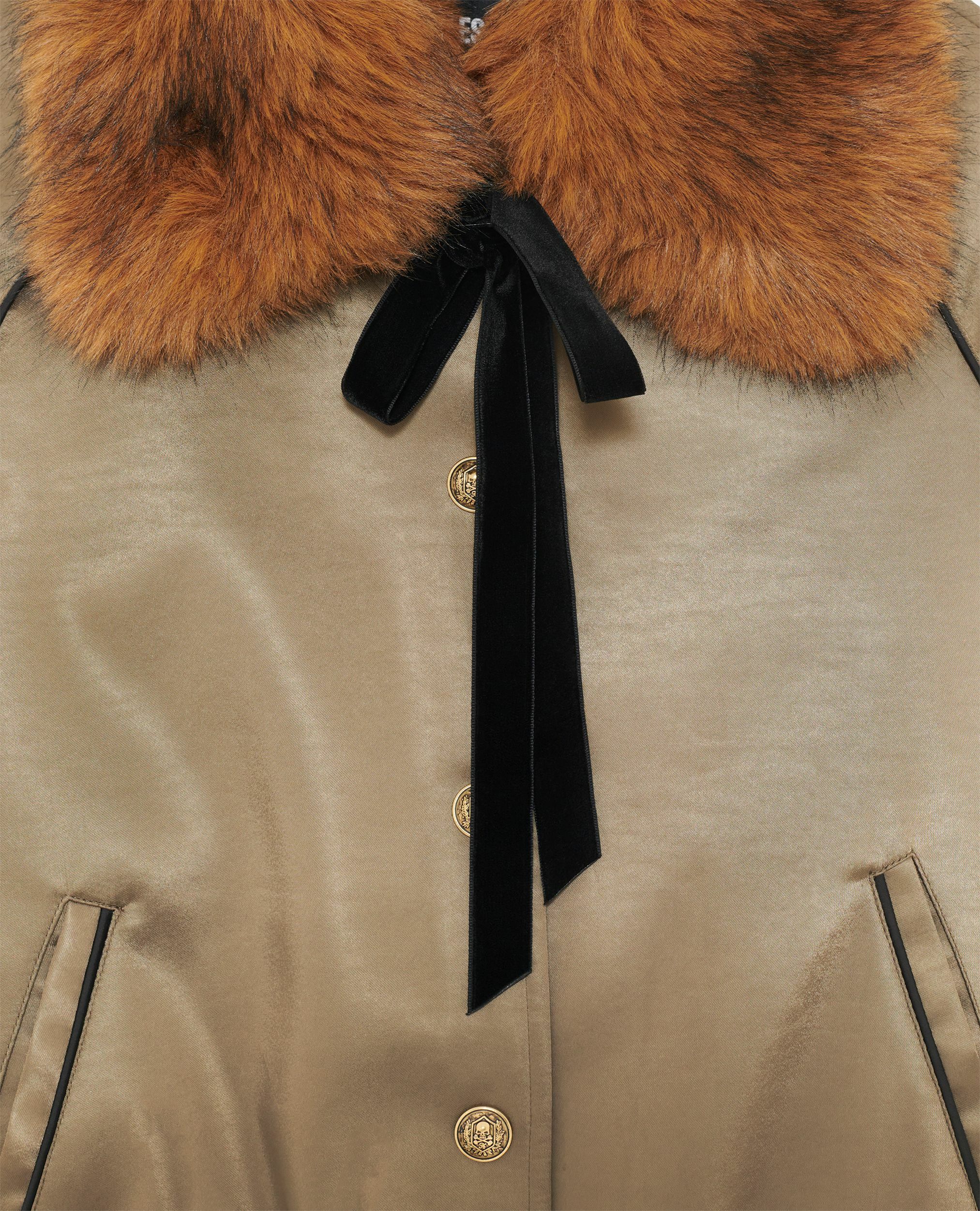 Khaki satin jacket, KAKI, hi-res image number null