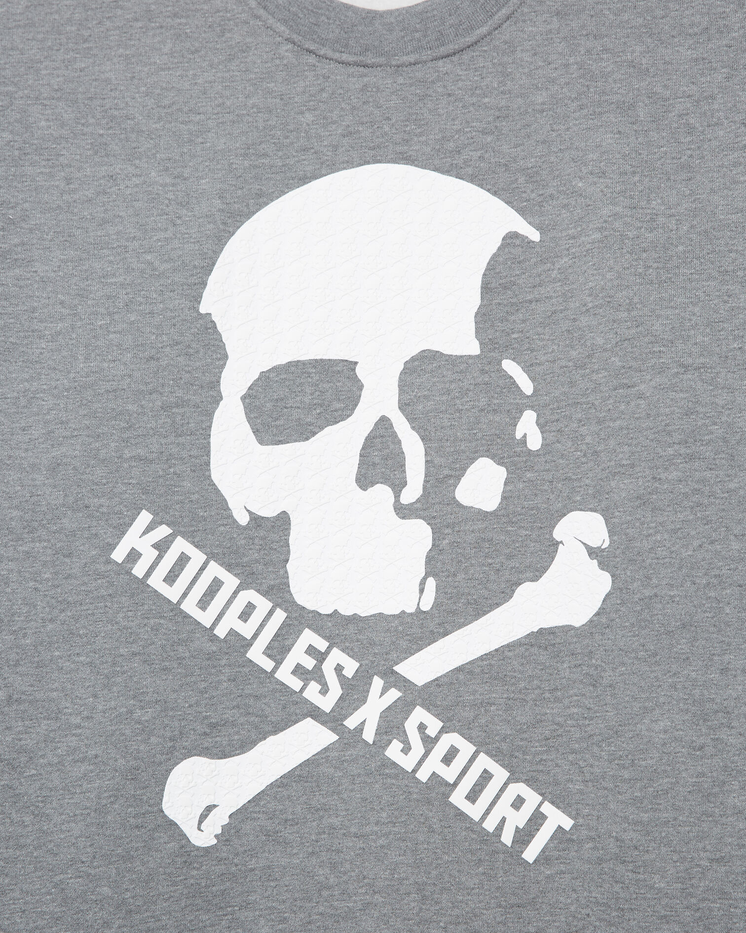 Sweat gris motif tête de mort, MIDDLE GREY MELANGE, hi-res image number null