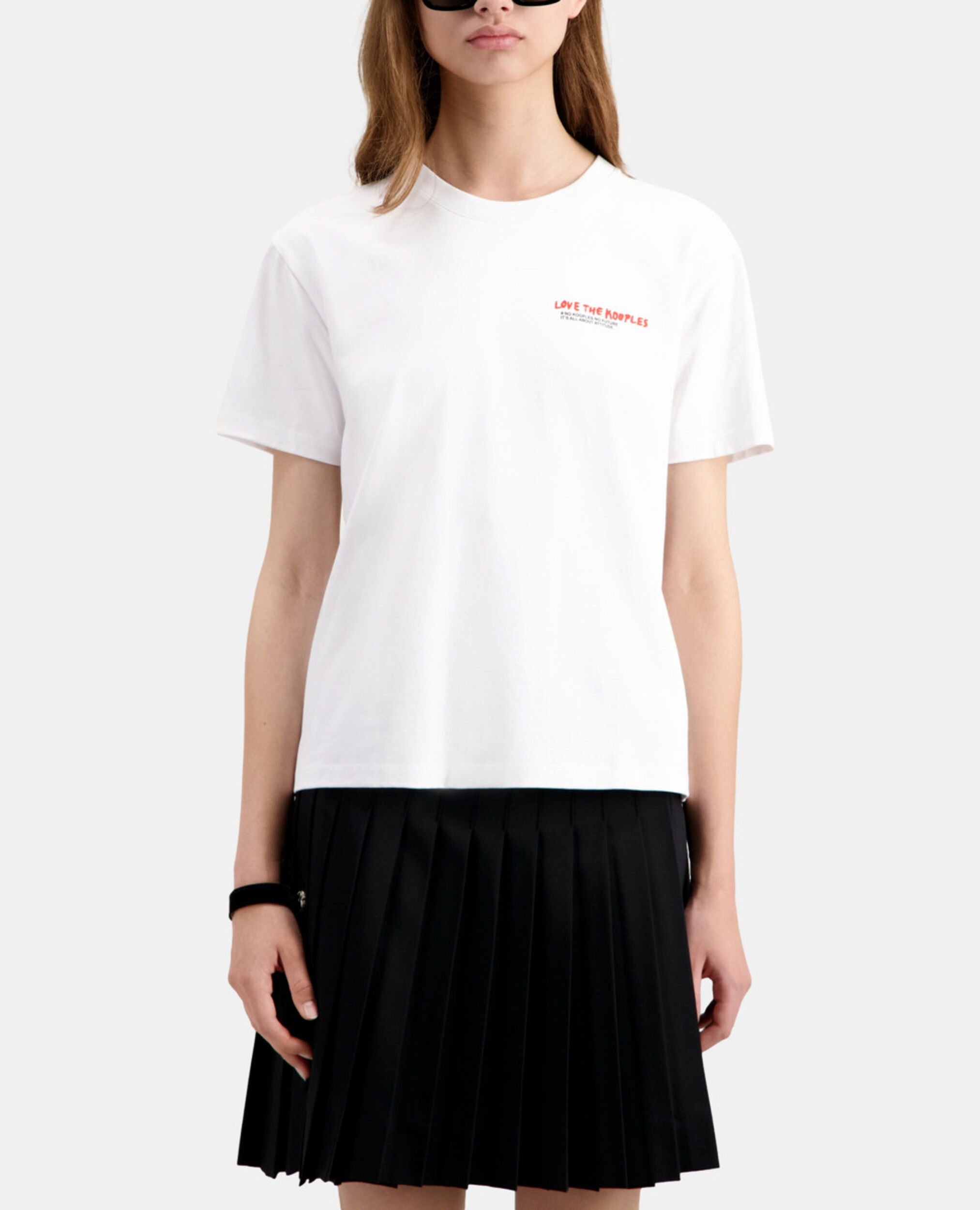 Weißes T-Shirt Damen I love Kooples, WHITE, hi-res image number null