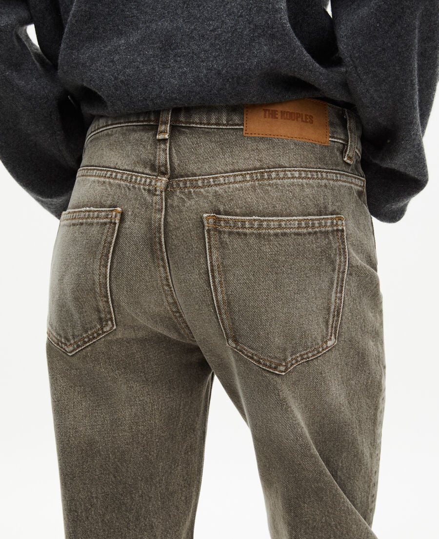 The Kooples WOMEN OLIVE wide-leg olive jeans