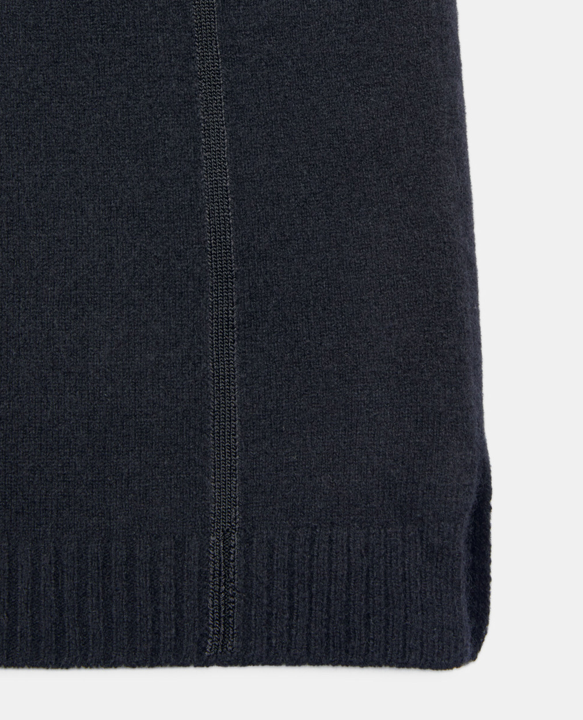 Robe pull courte en cachemire noir, BLACK, hi-res image number null