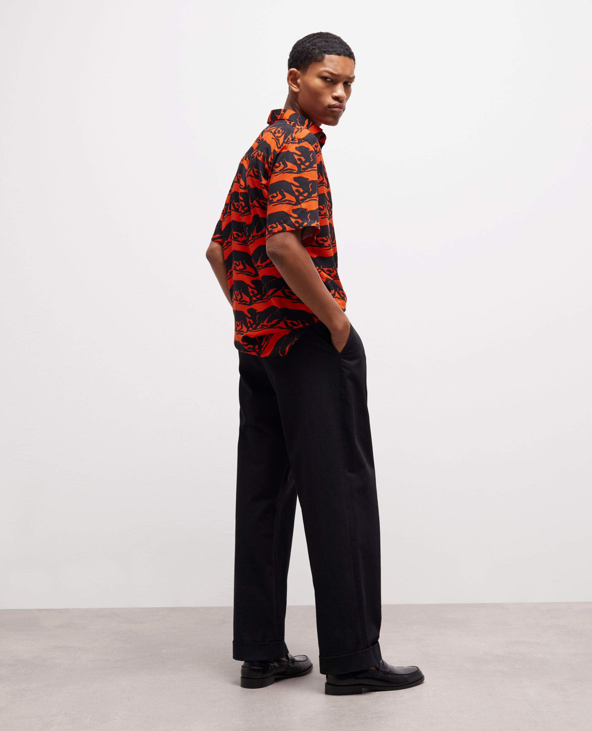 Camisa informal pantera, BLACK - RED, hi-res image number null