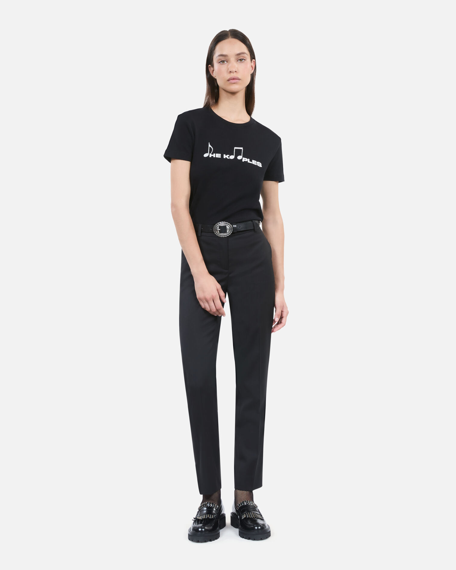 Black t-shirt with serigraphy, BLACK WASHED, hi-res image number null