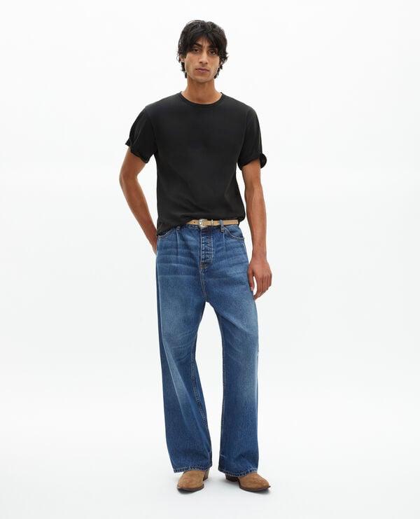 The Kooples MIXTE BLACK WASHED t-shirt mixte the doors x the kooples noir délavé