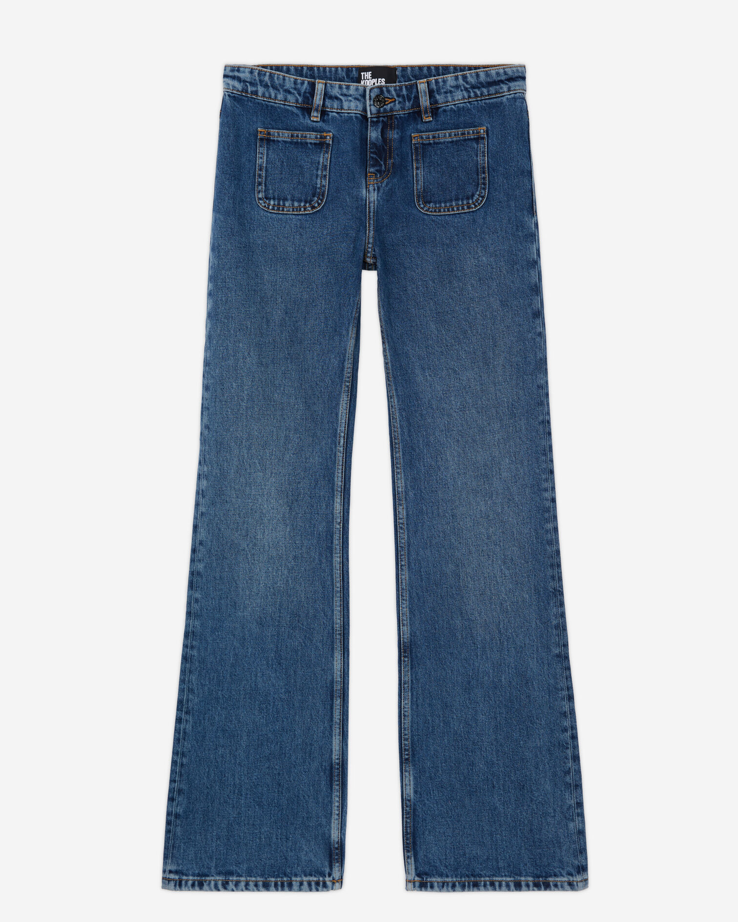 Blue flare jeans, BLUE DENIM, hi-res image number null