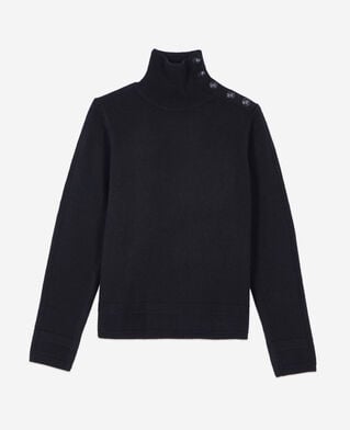 The Kooples DAMEN BLACK schwarzer wollpullover