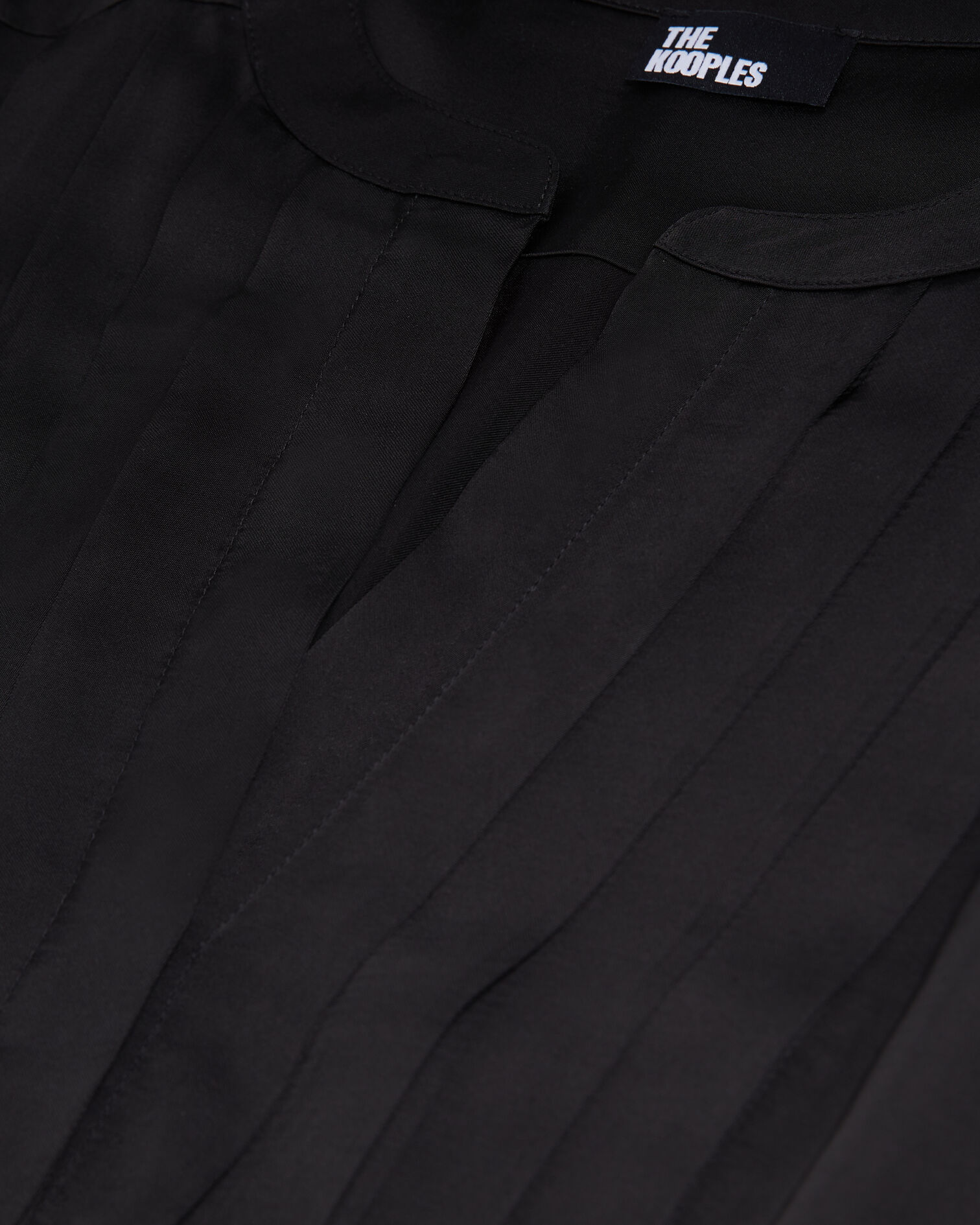 Short black dress with pleating, BLACK, hi-res image number null