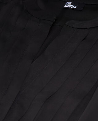 The Kooples FEMME BLACK robe courte noire avec plissage