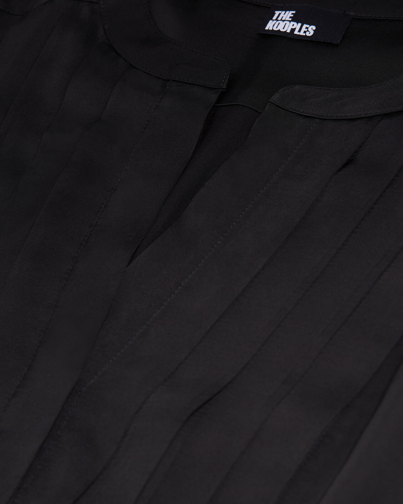 The Kooples WOMEN BLACK short black dress with pleating