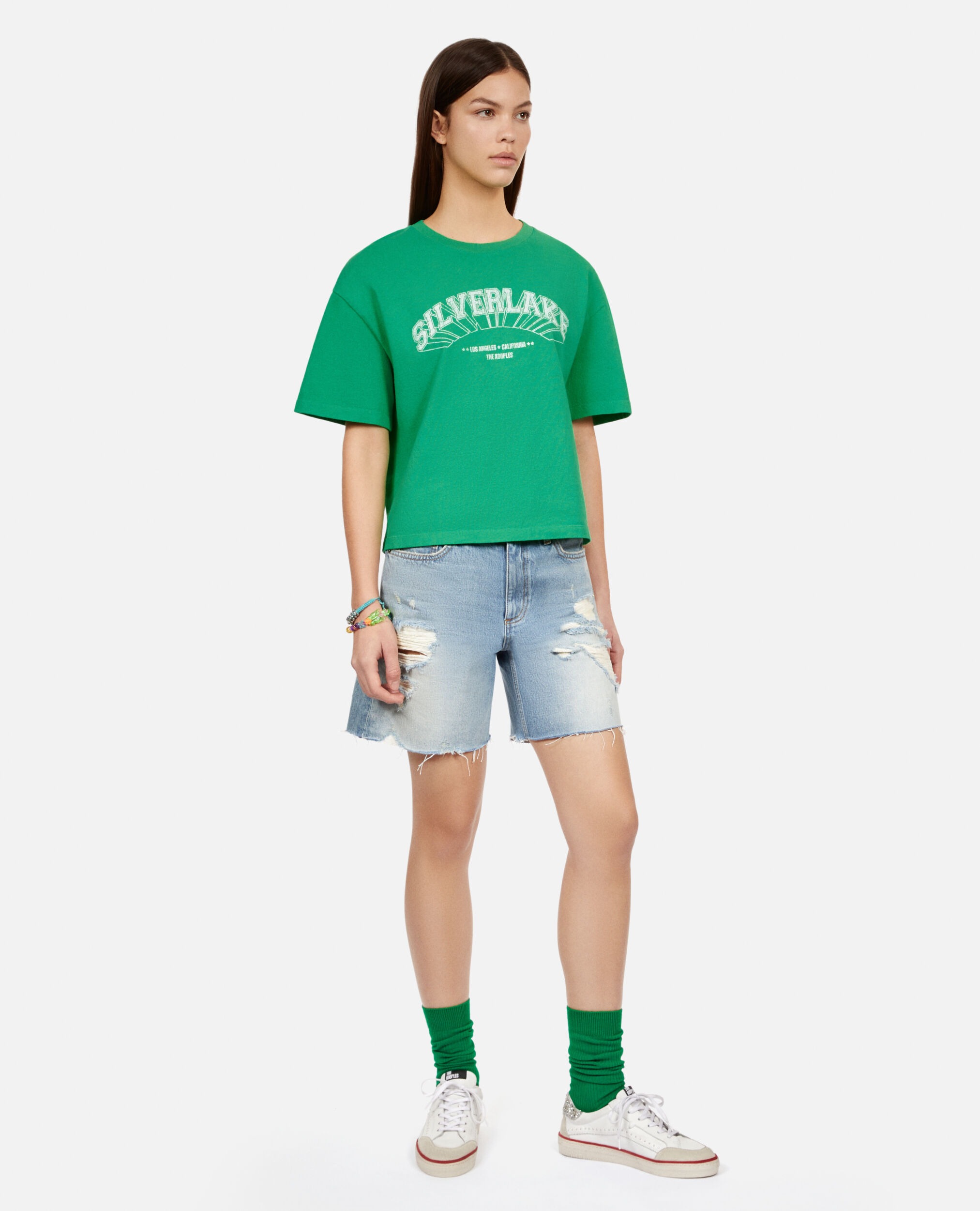 T-shirt vert clair avec sérigraphie Silverlake, GREEN, hi-res image number null