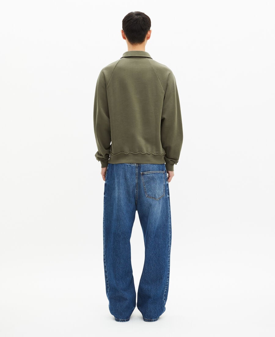 The Kooples H KAKI khaki polo-neck sweatshirt