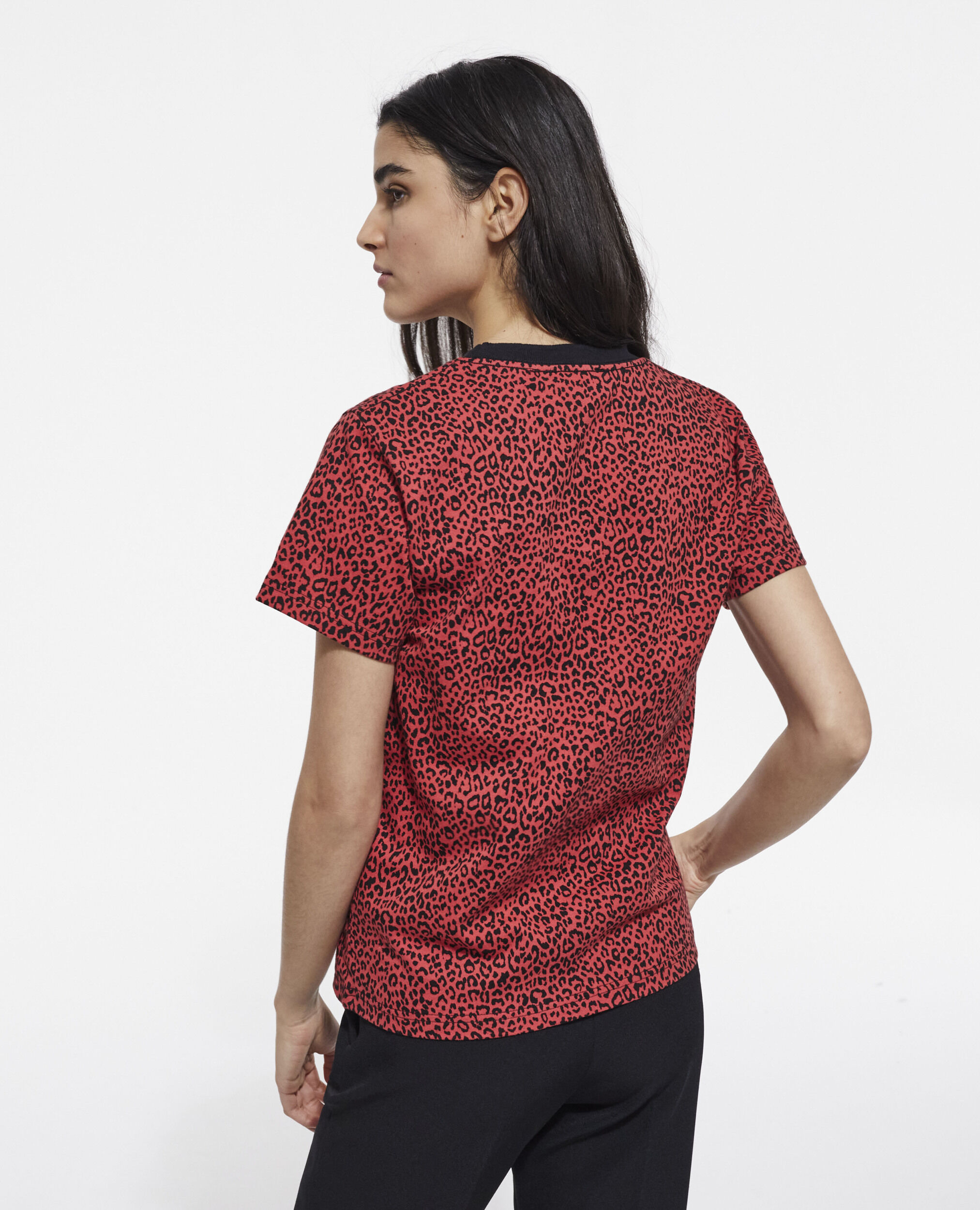 Camiseta leopardo roja, DARK RED, hi-res image number null