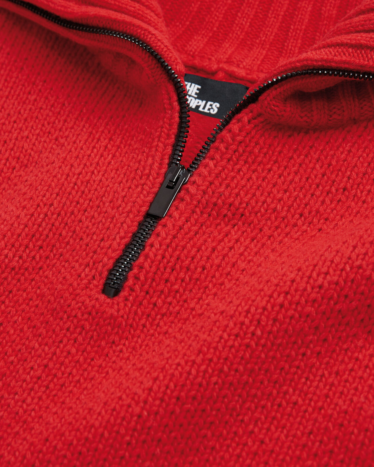 The Kooples FEMME TANGO RED pull col camionneur rouge