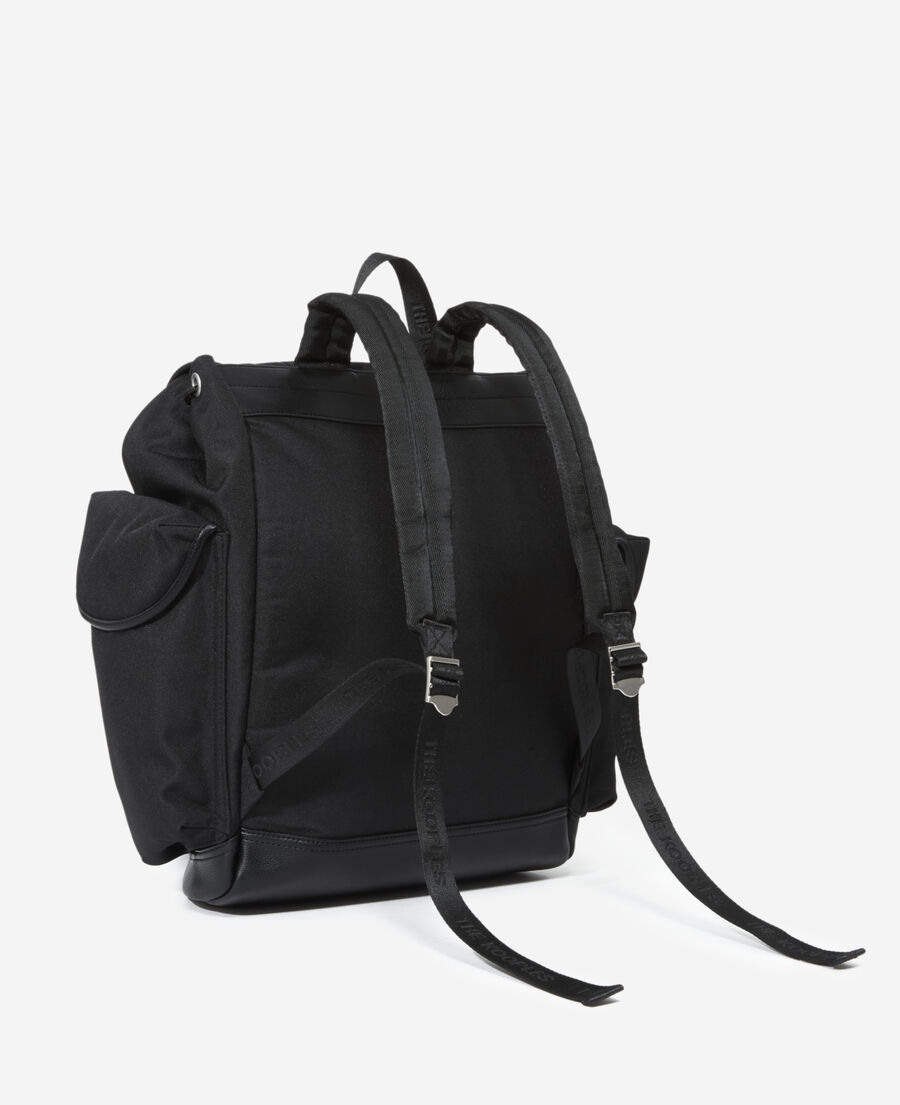 black technical backpack with pockets