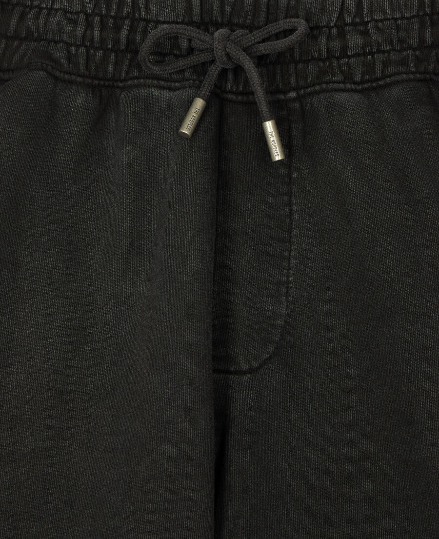 pantalones cortos negros algodón