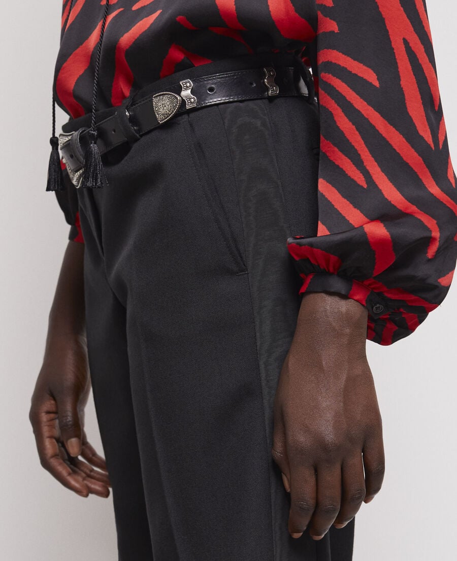 The Kooples MUJER BLACK pantalón lana negro