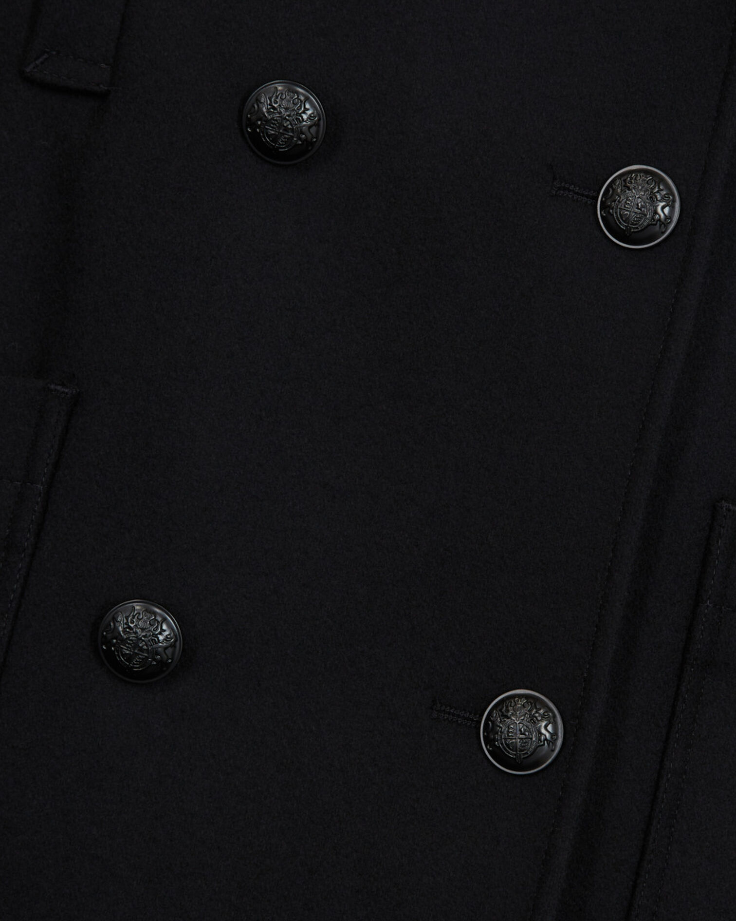 Wool coat with leopard lining, BLACK, hi-res image number null