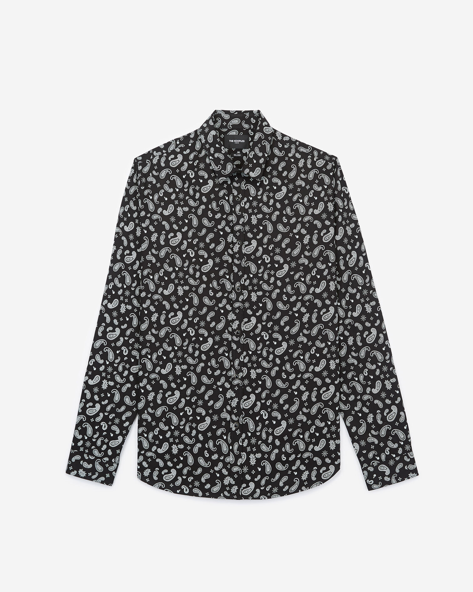 Chemise imprimé bandana noir et blanc, BLACK WHITE, hi-res image number null