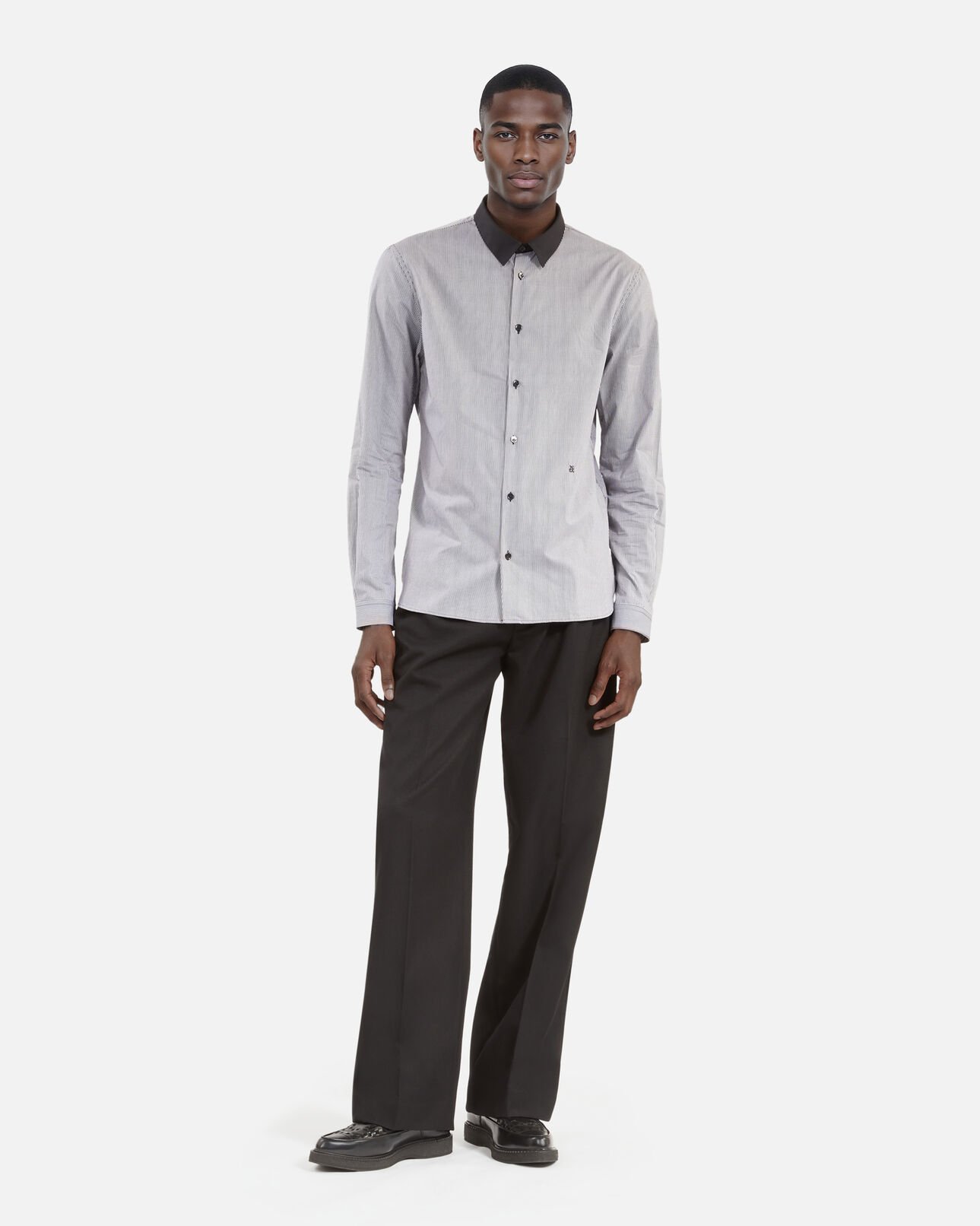 The Kooples HOMBRE BLACK WHITE camisa negra de microcuadros
