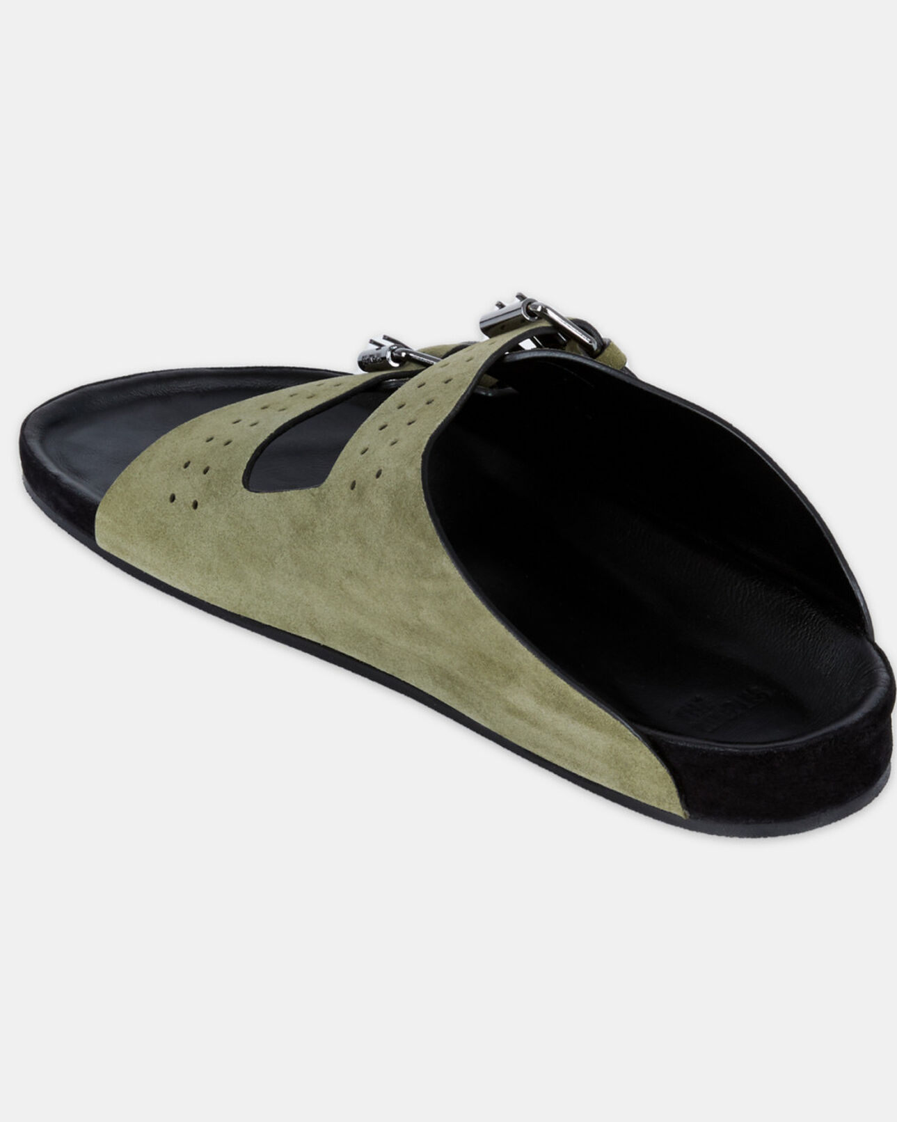 The Kooples WOMEN KAKI khaki leather sandals