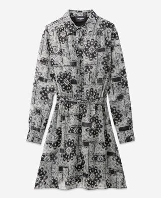 The Kooples FEMME BLACK robe courte  imprimé bandana