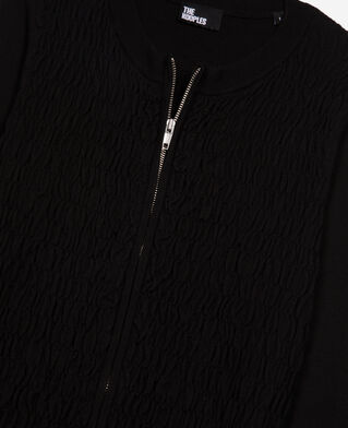 The Kooples WOMEN BLACK black zipped cotton cardigan