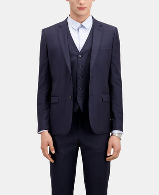 The Kooples MEN NAVY navy blue wool suit jacket