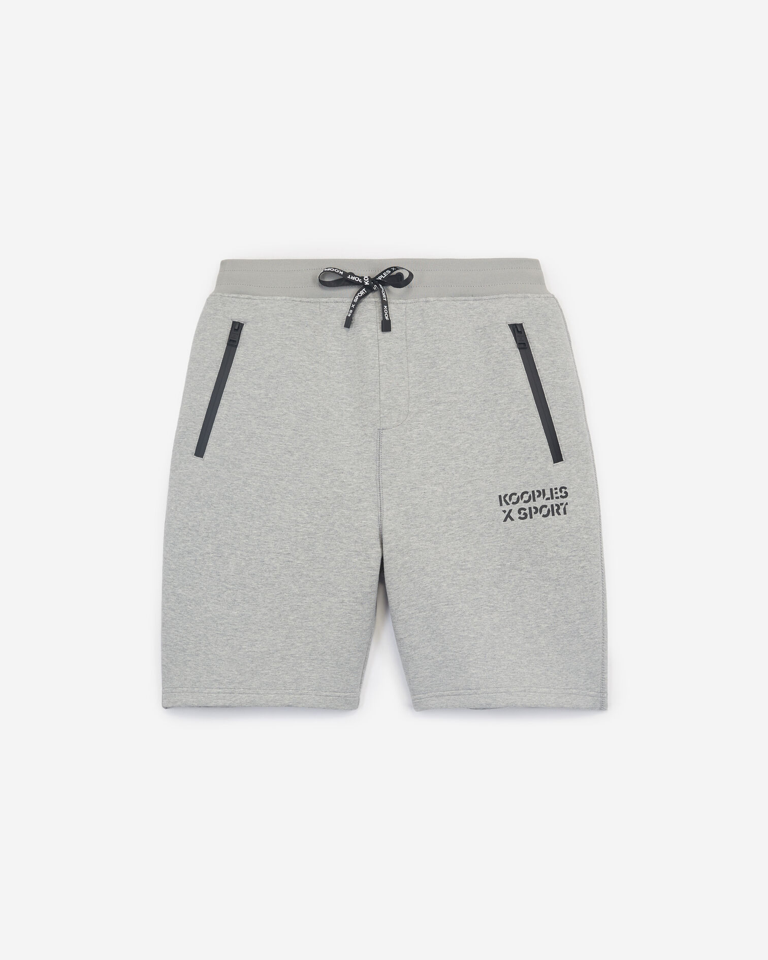 Short gris claro neopreno doble cremallera, LIGHT GREY MELANGE, hi-res image number null
