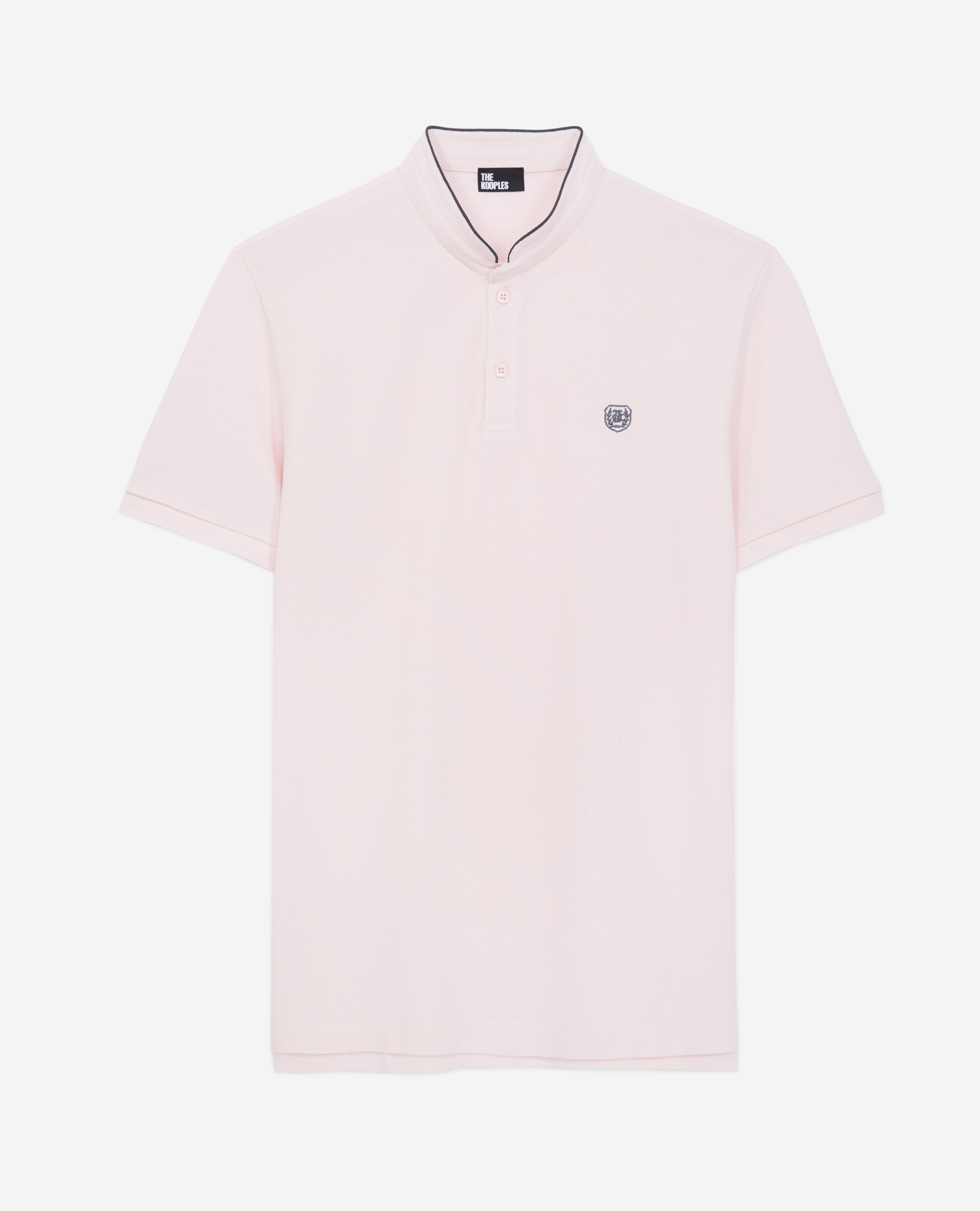  Pink officer collar polo shirt, PINK, hi-res image number null