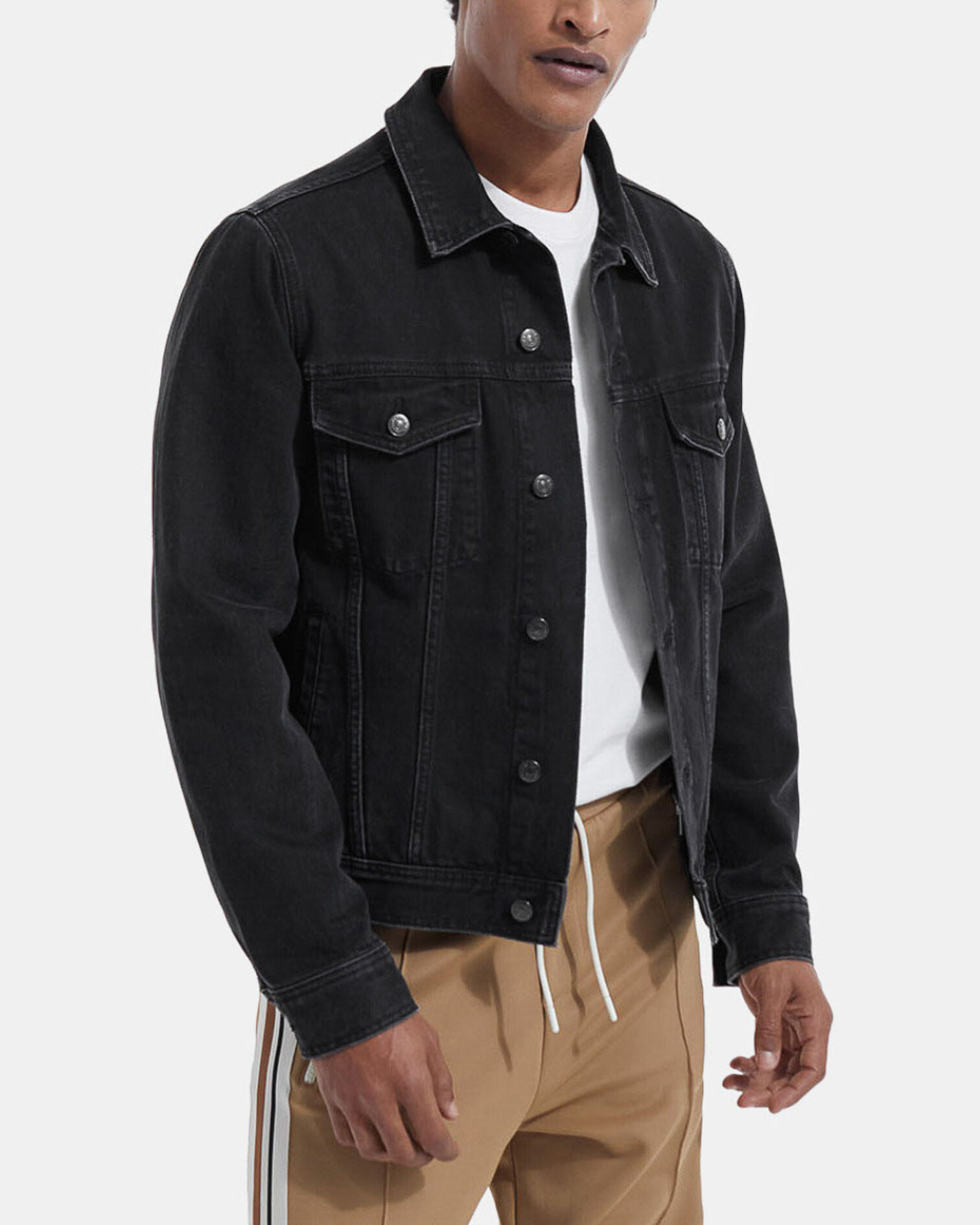 Back Emblem Denim Jacket - Black – LÝFT