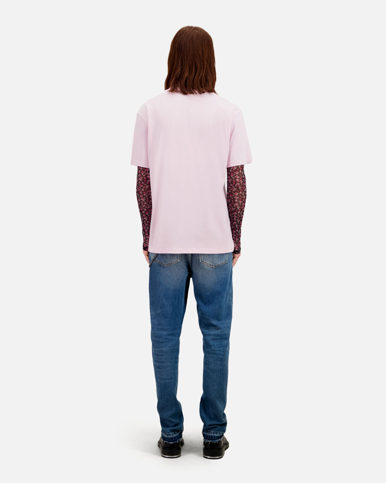 The Kooples HOMME PALE PINK t-shirt rose avec logo