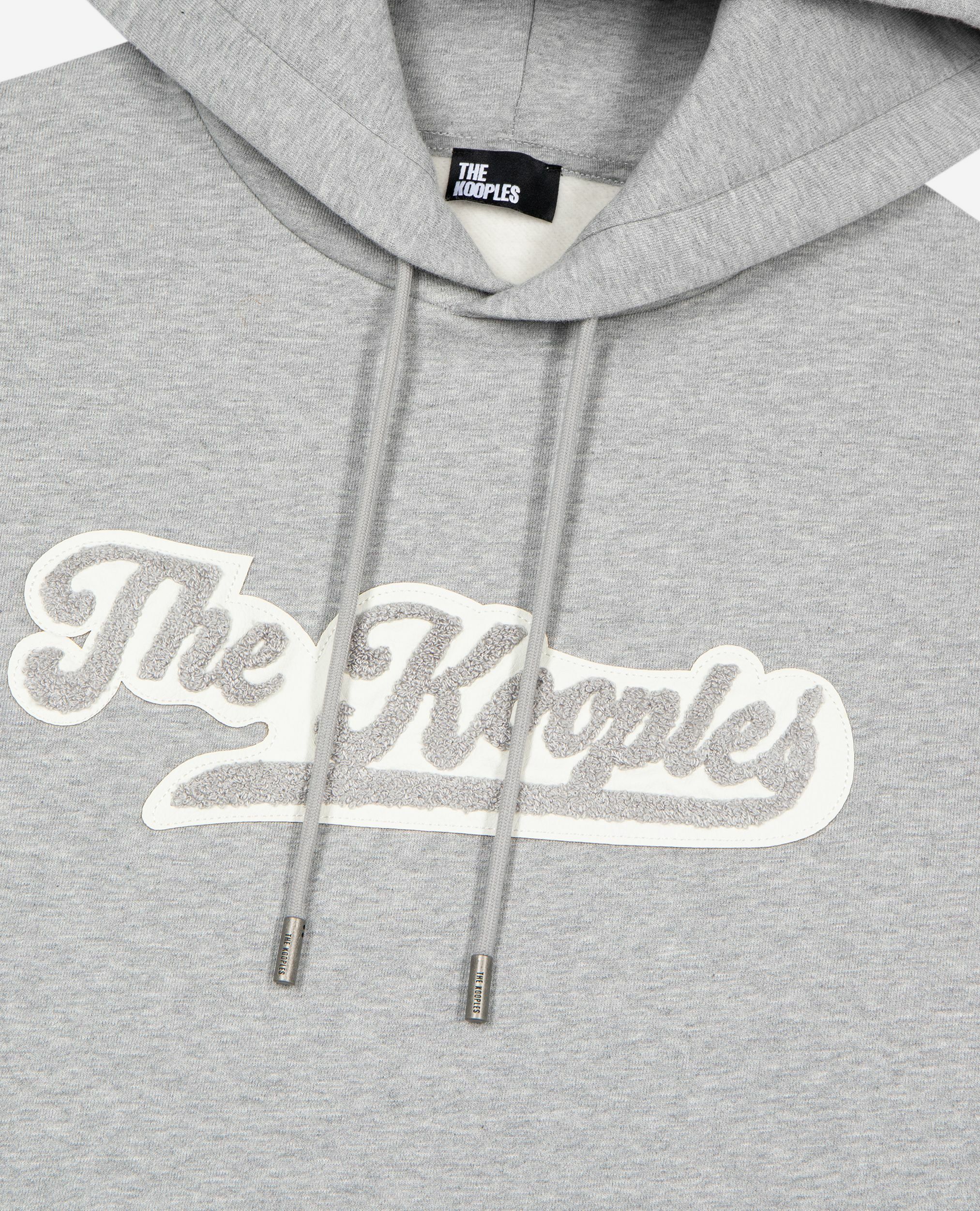 Kapuzen-Sweatshirt mit grauem Patch, GREY MELANGE, hi-res image number null