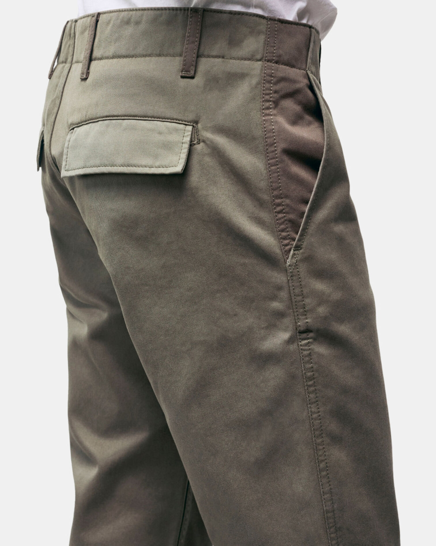 Pantalon droit patchwork kaki, OLIVE NIGHT, hi-res image number null