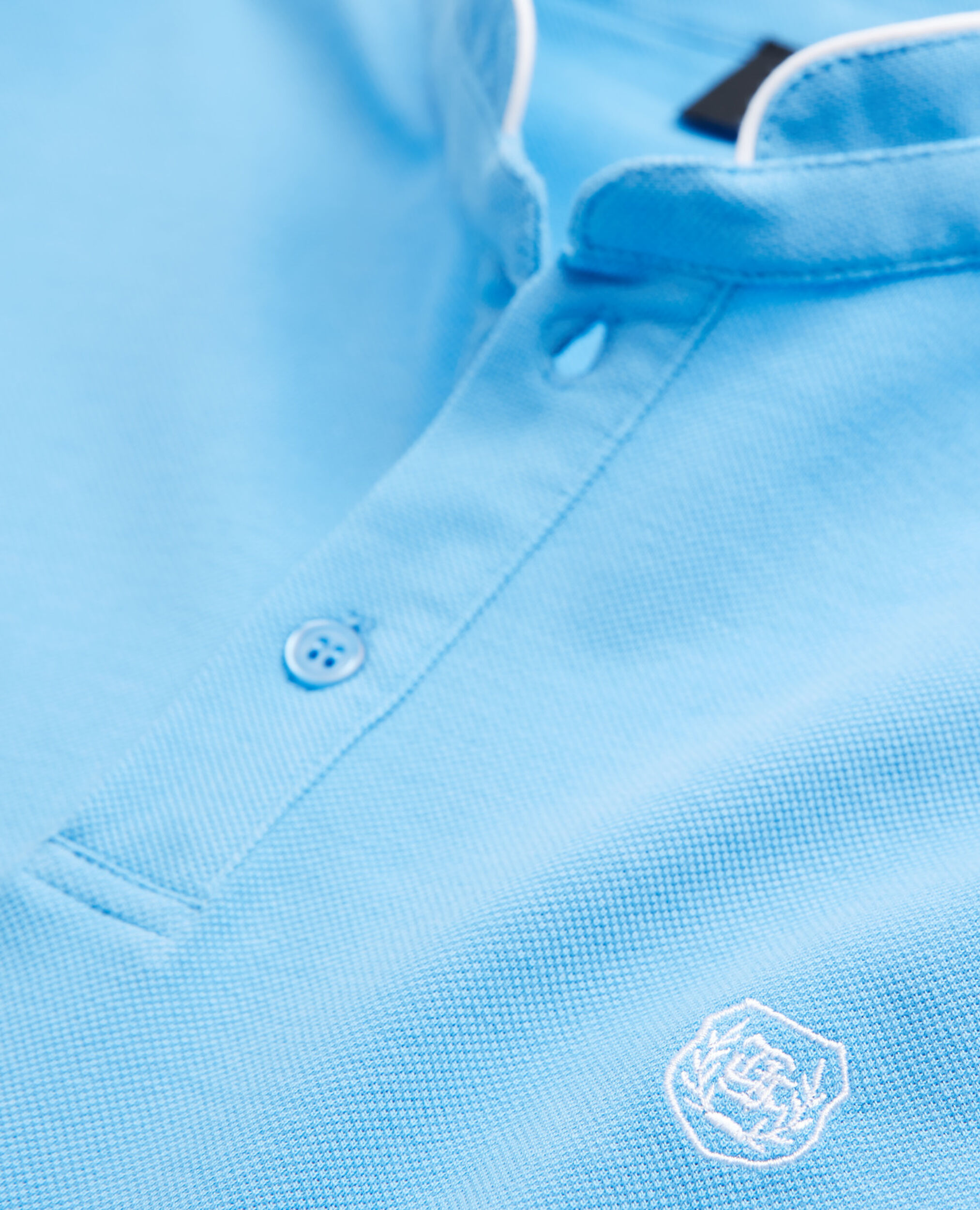 Blaues Poloshirt mit Offizierskragen, BLUE / WHITE, hi-res image number null
