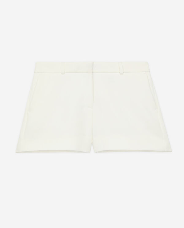 short tailleur blanc en crêpe
