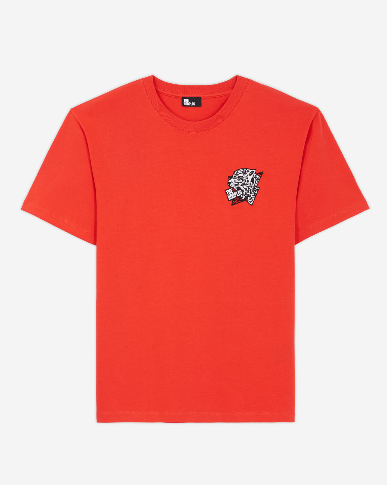 The Kooples MEN RED red tiger screen print t-shirt